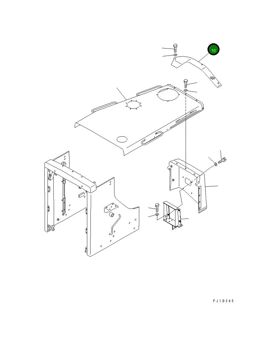 Крышка 176-54-55720 Komatsu