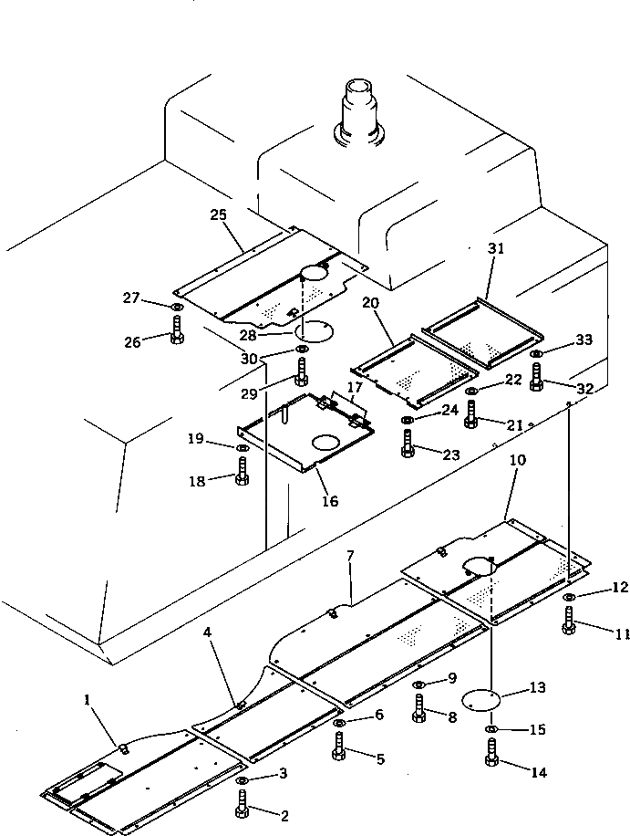 Крышка 209-54-53940  Komatsu