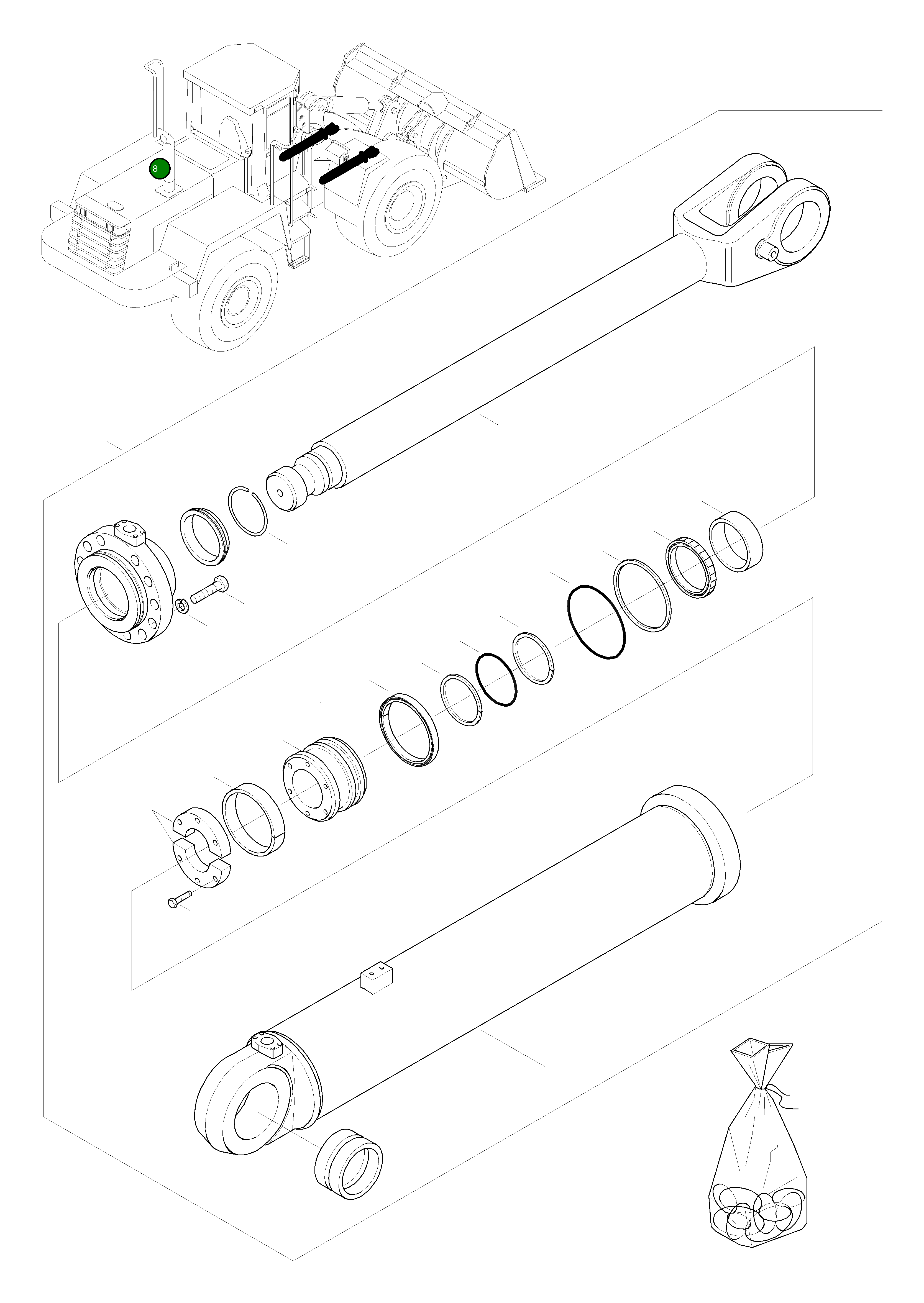 Кольцо уплотнительное (O-Ring) 423-63-H3P03 Komatsu