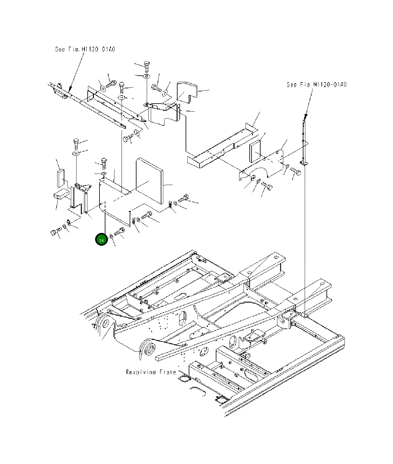 Крышка 208-54-72160  Komatsu