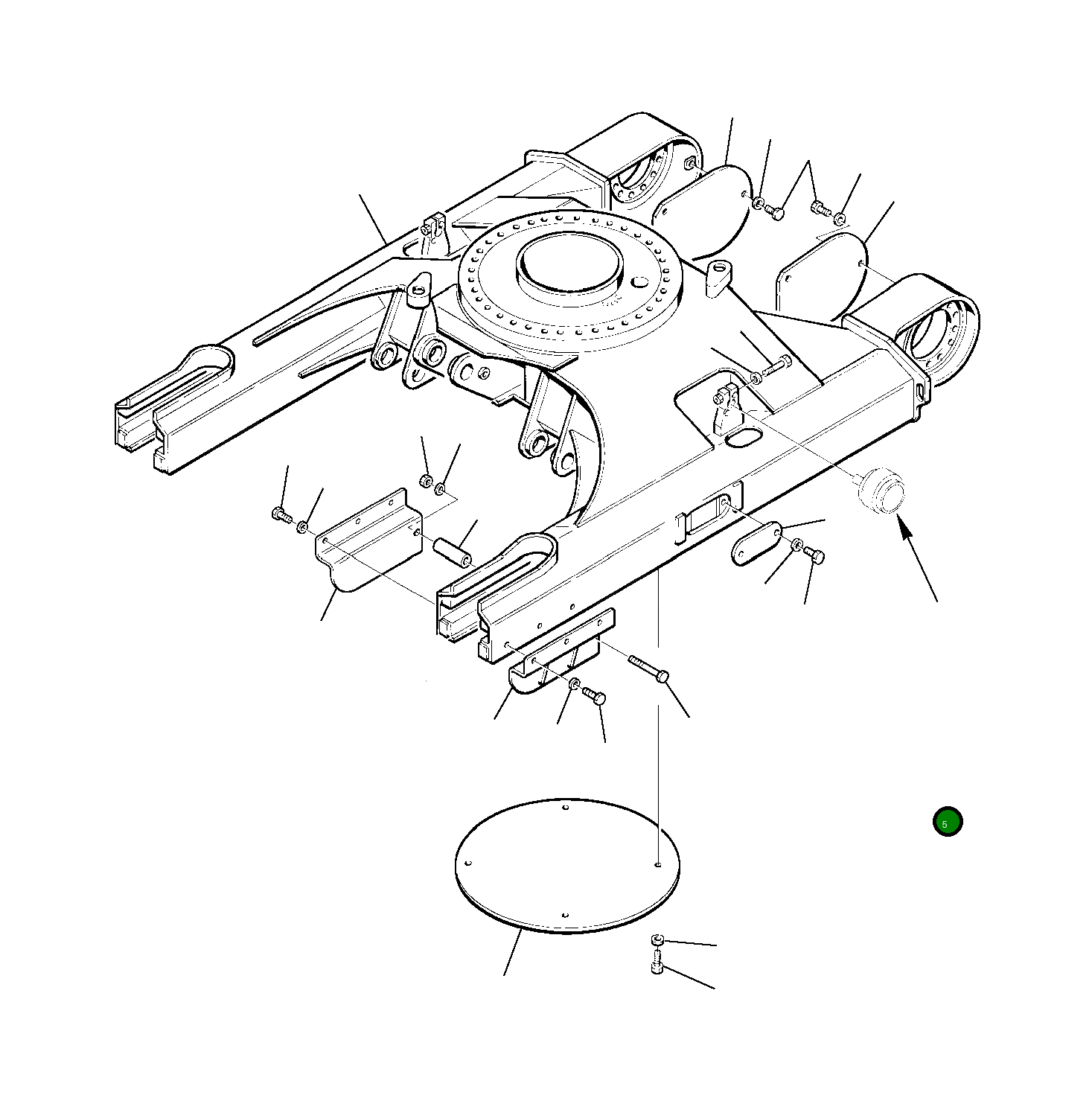 Крышка 22E-30-11130  Komatsu