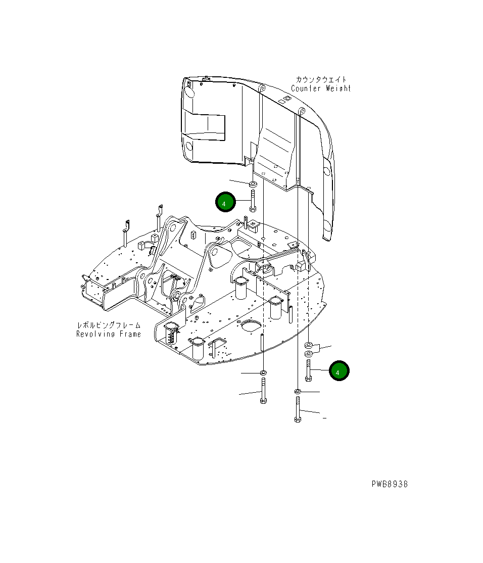 Болт 22U-46-13270 Komatsu