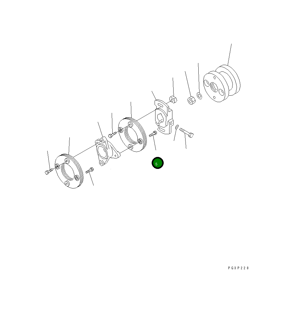 Болт DK156634-0200 Komatsu