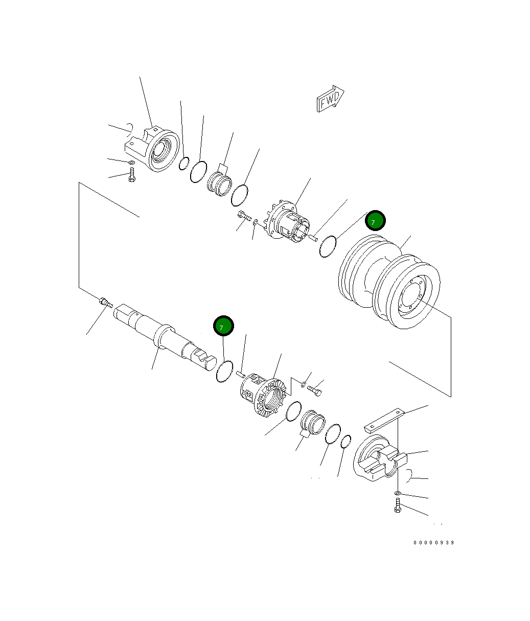 Кольцо уплотнительное (O-Ring) 07000-52110 Komatsu