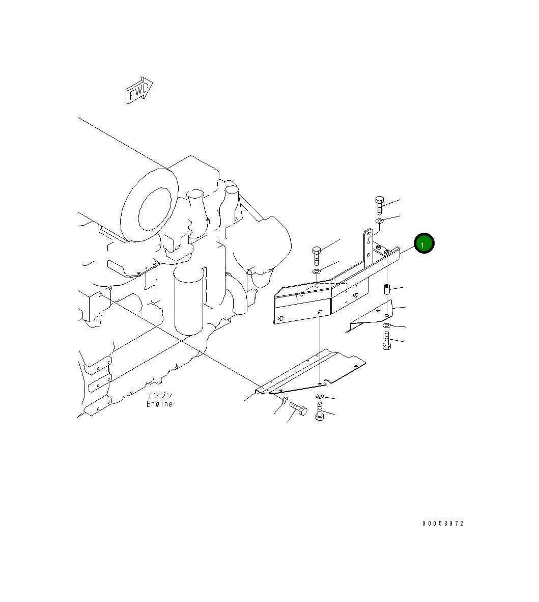 Крышка 23B-02-61321 Komatsu