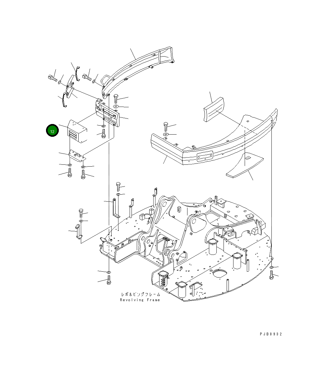 Крышка 22U-54-11713 Komatsu