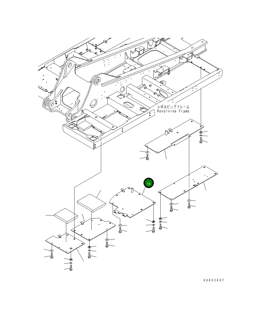 Крышка 207-54-KB990 Komatsu