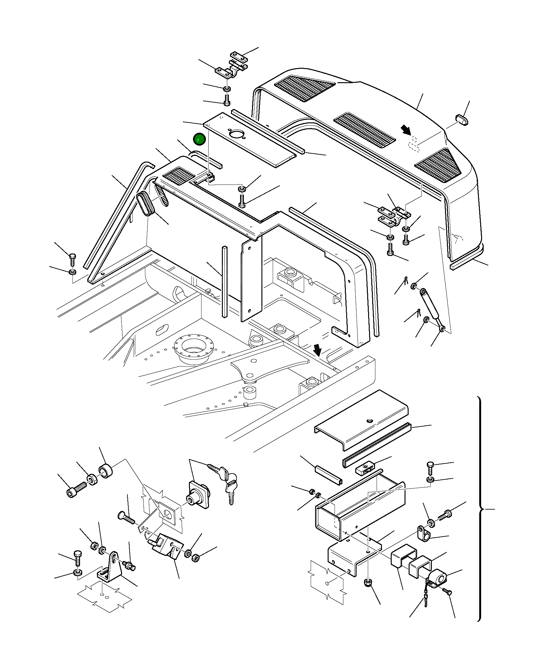 Крышка 21D-54-11121 Komatsu
