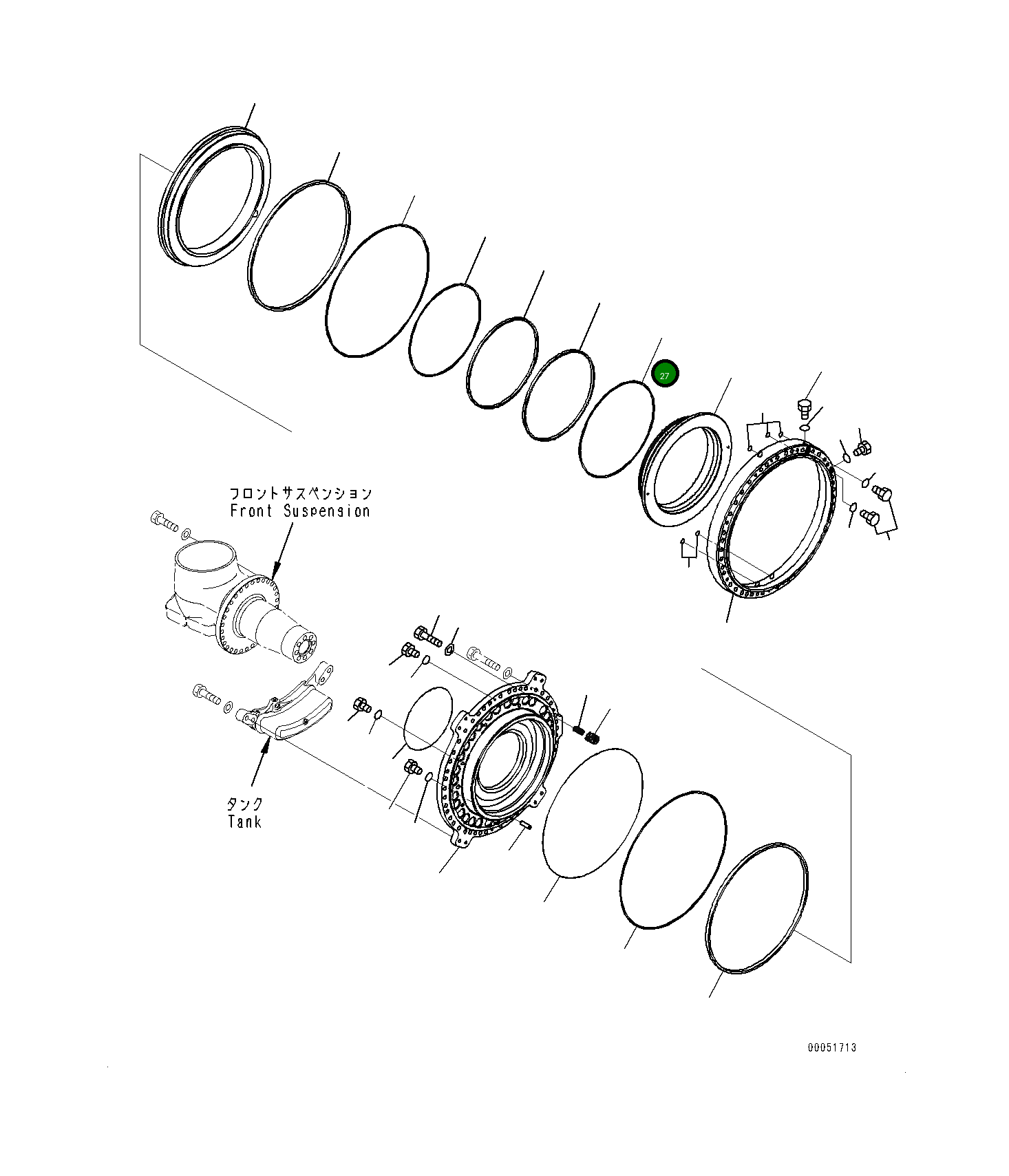 Кольцо 561-33-71471  Komatsu