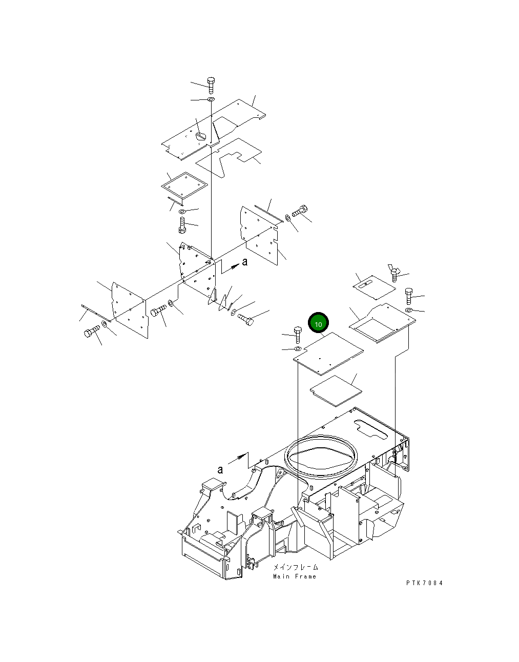 Крышка 21J-54-15611  Komatsu