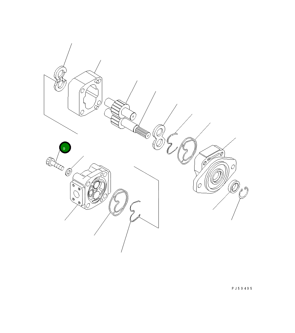 Болт KB92703-14010 Komatsu