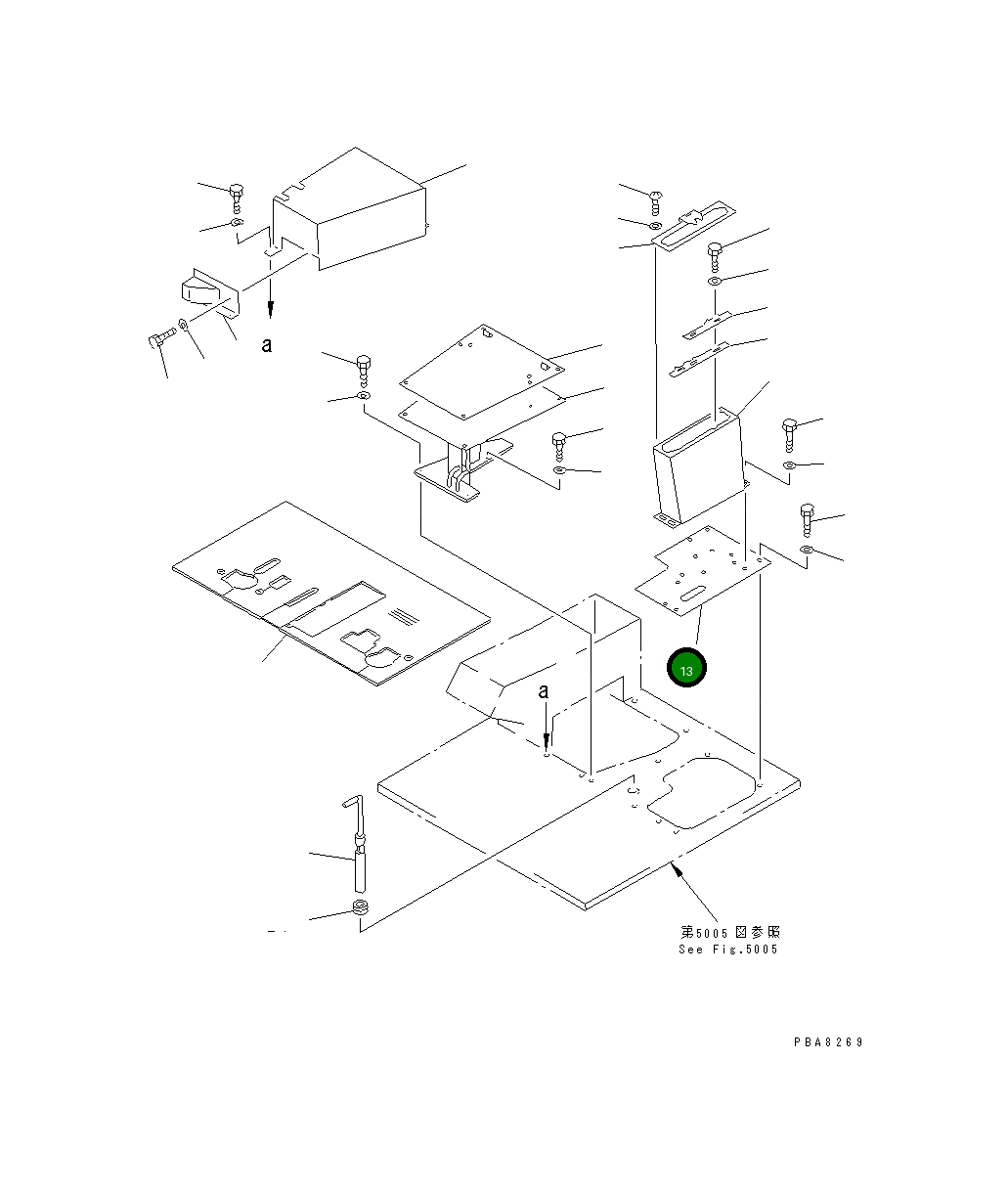 Крышка 21F-54-11140  Komatsu