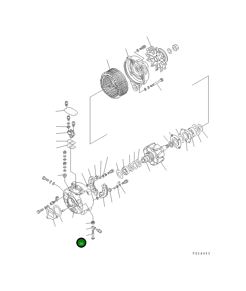 Болт KD1-33901-0251 Komatsu