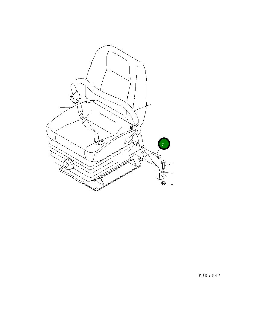 Болт 02030-70744 Komatsu