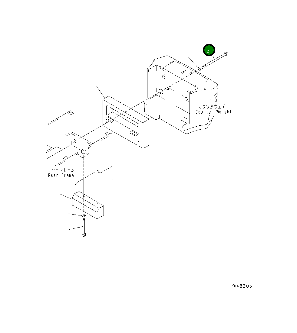 Болт 23S-47-26940  Komatsu