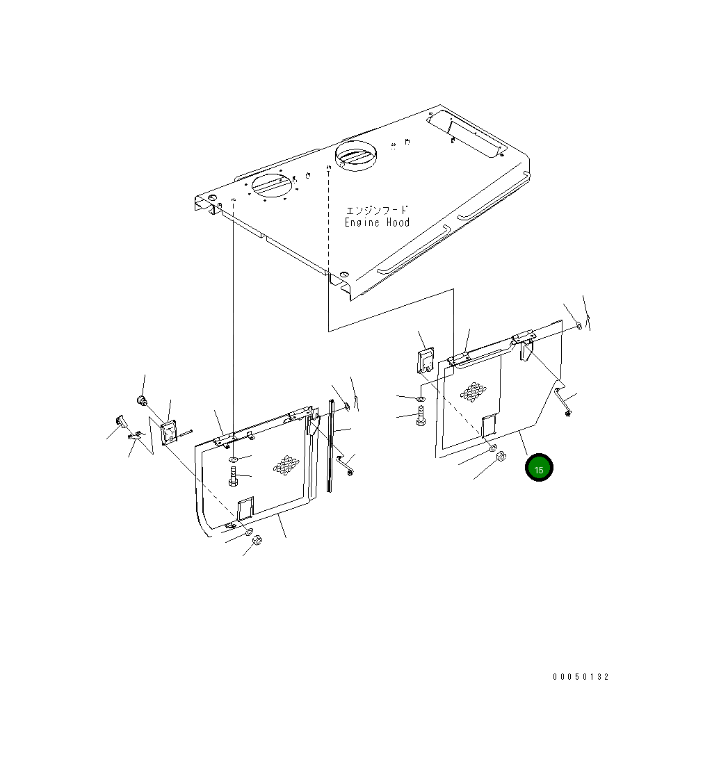 Крышка 195-54-81671 Komatsu