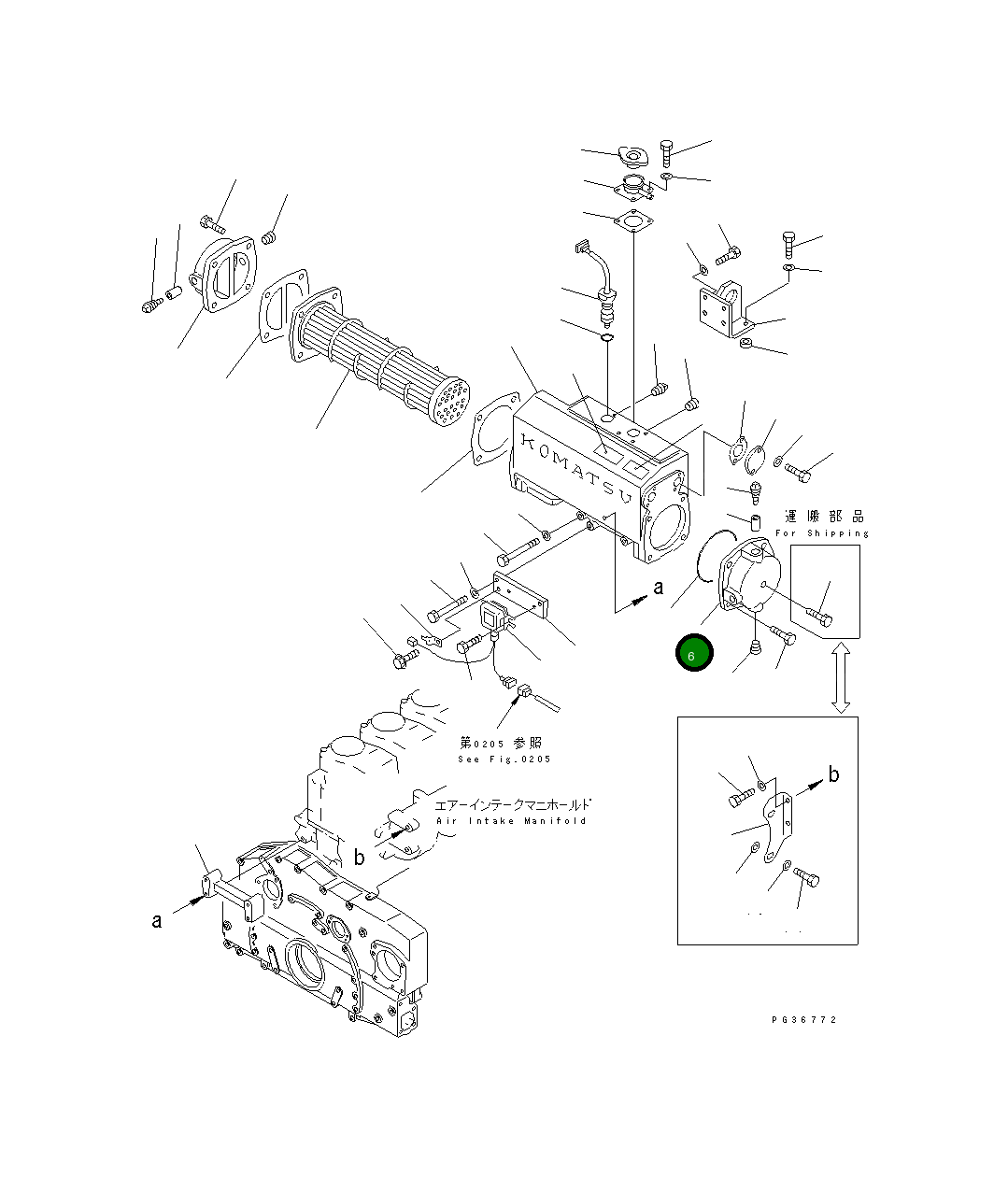 Крышка 6151-65-7140  Komatsu