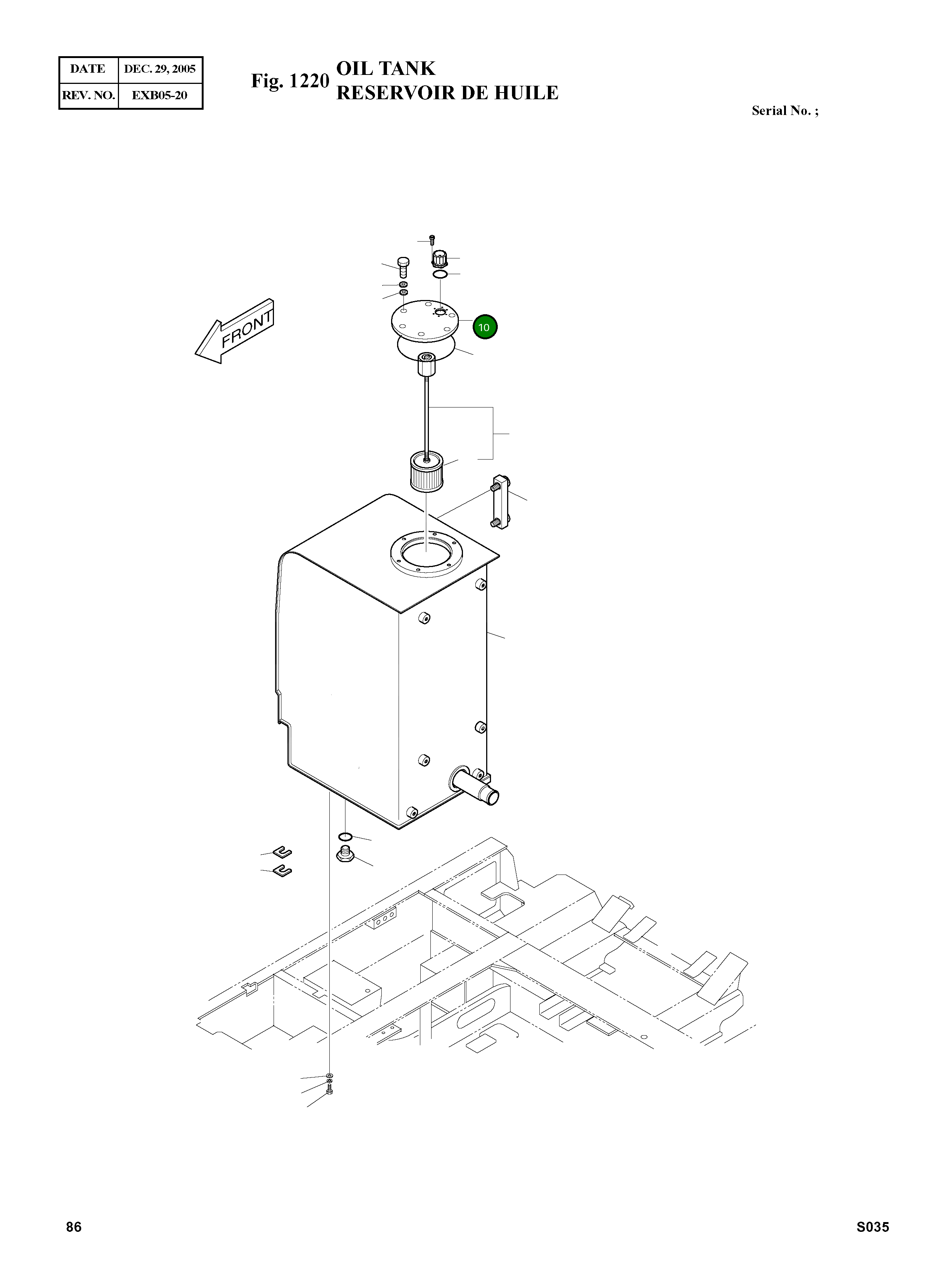 Крышка 2621-3308G Komatsu