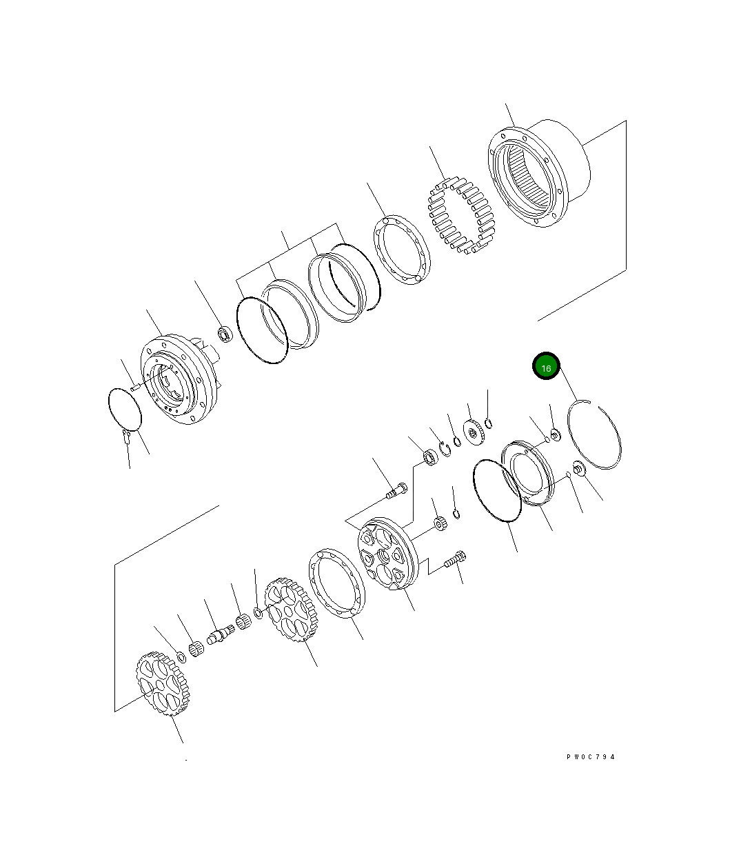 Кольцо TZ550A1018-00 Komatsu