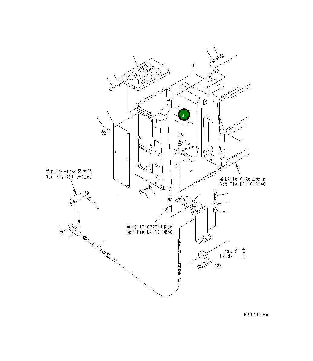 Крышка 154-43-43120 Komatsu