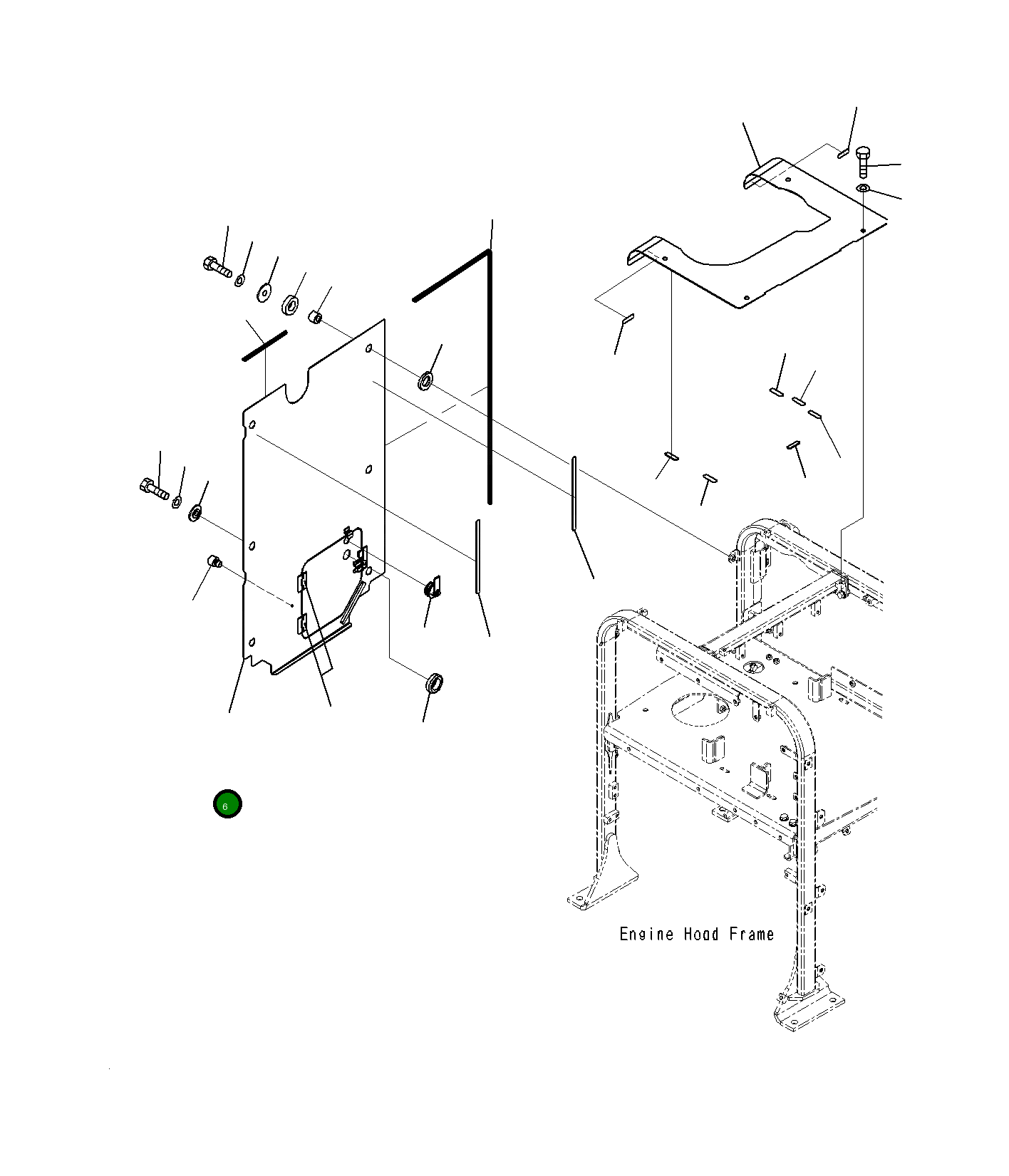 Крышка 23H-54-11211 Komatsu