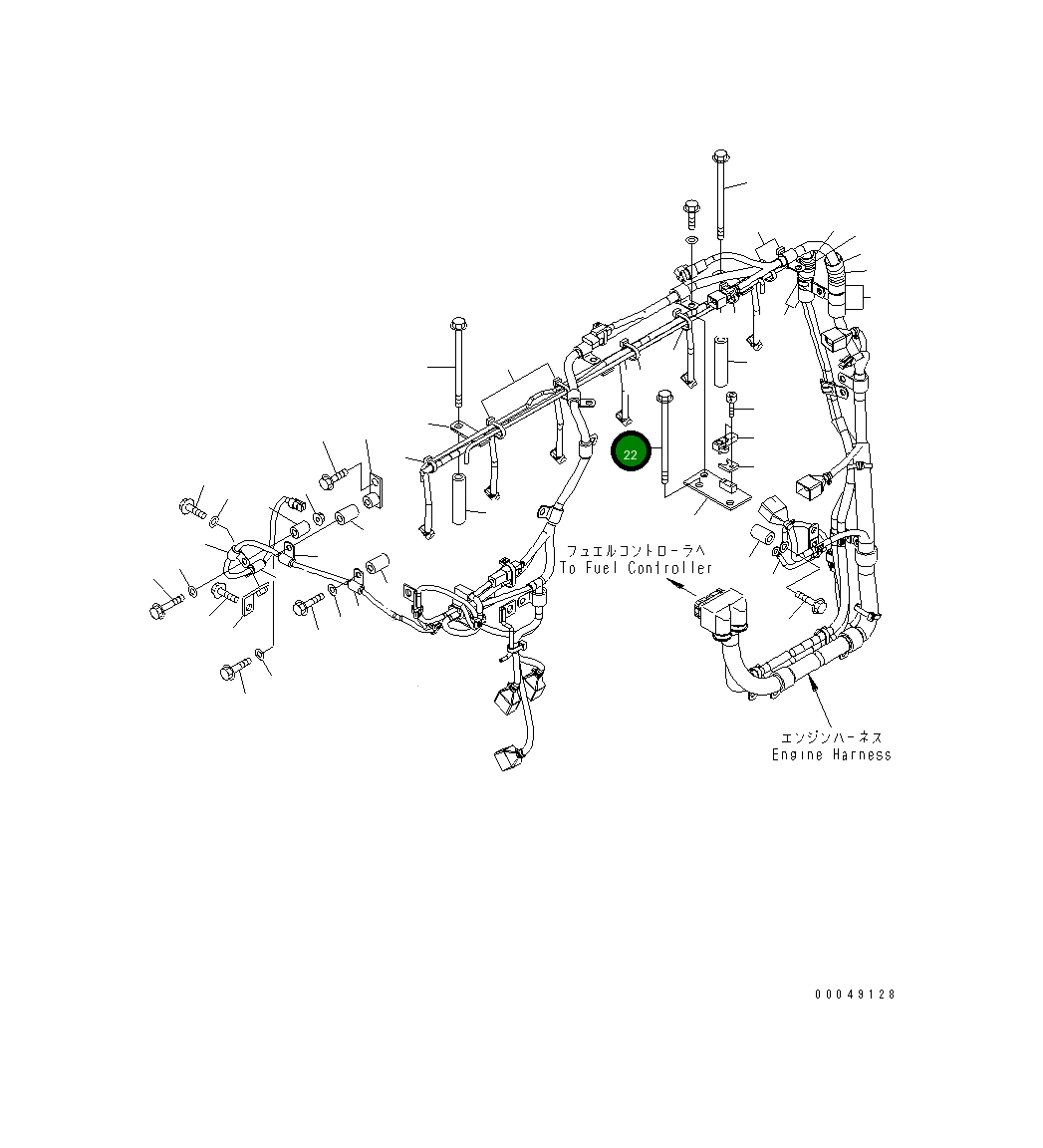 Болт 01436-01075 Komatsu