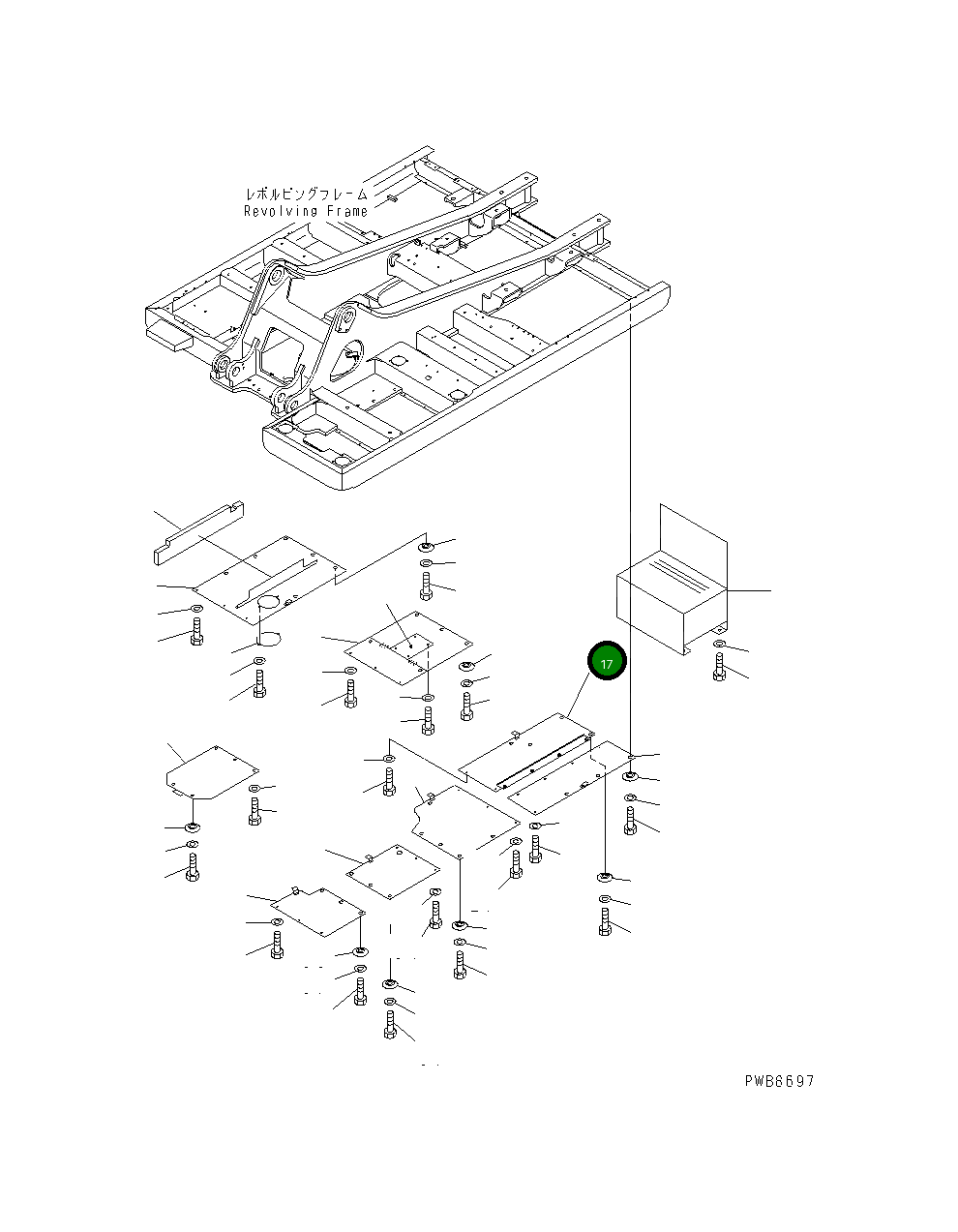 Крышка 207-54-K3021 Komatsu
