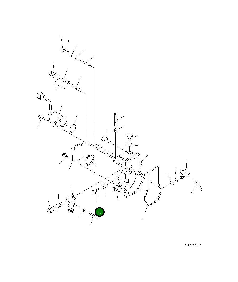 Болт YM26106-060102 Komatsu
