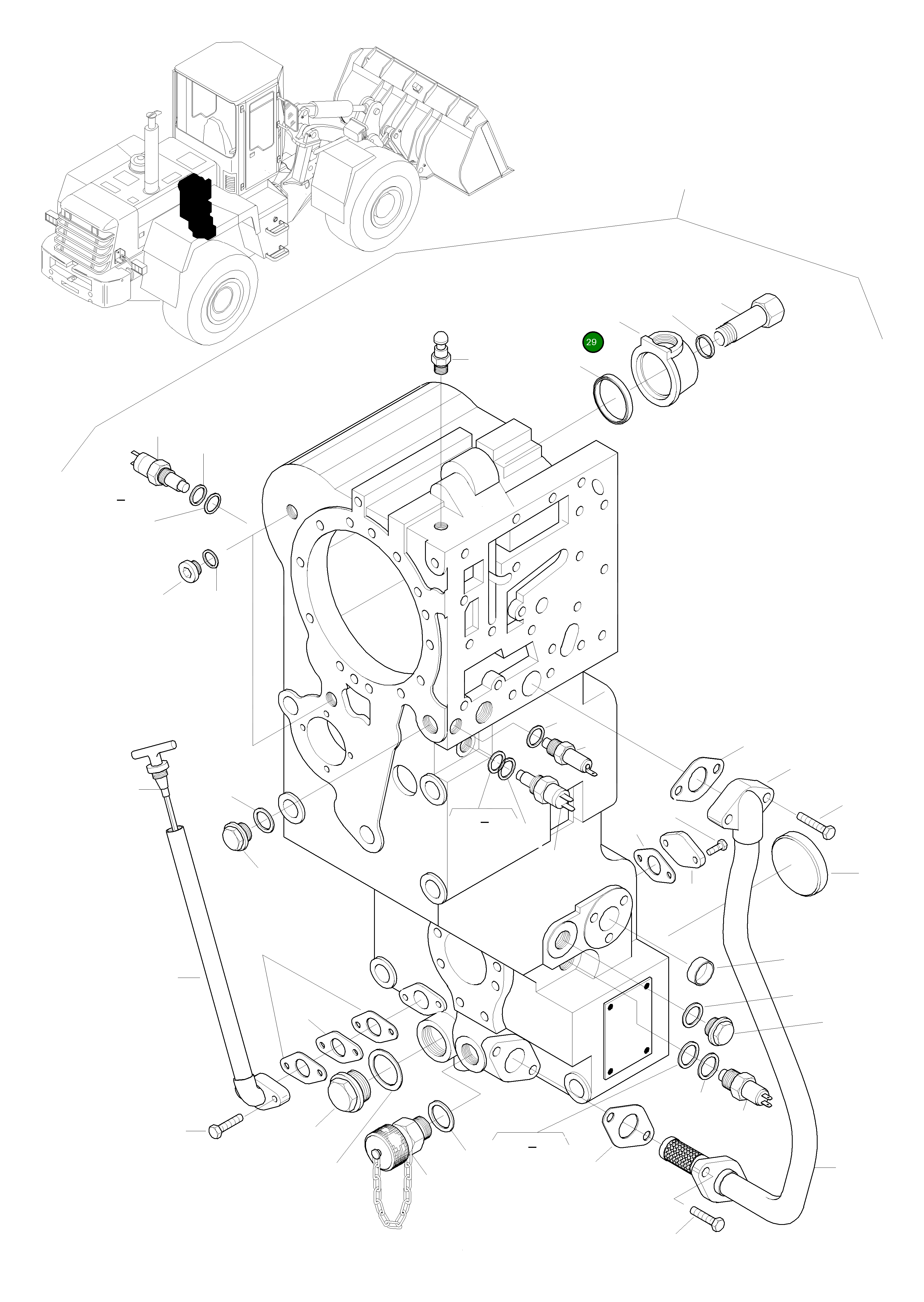 Крышка 42Y-15-H0P19 Komatsu