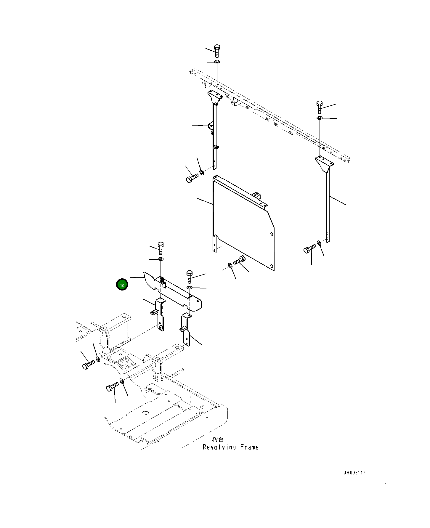 Крышка 205-54-35171 Komatsu