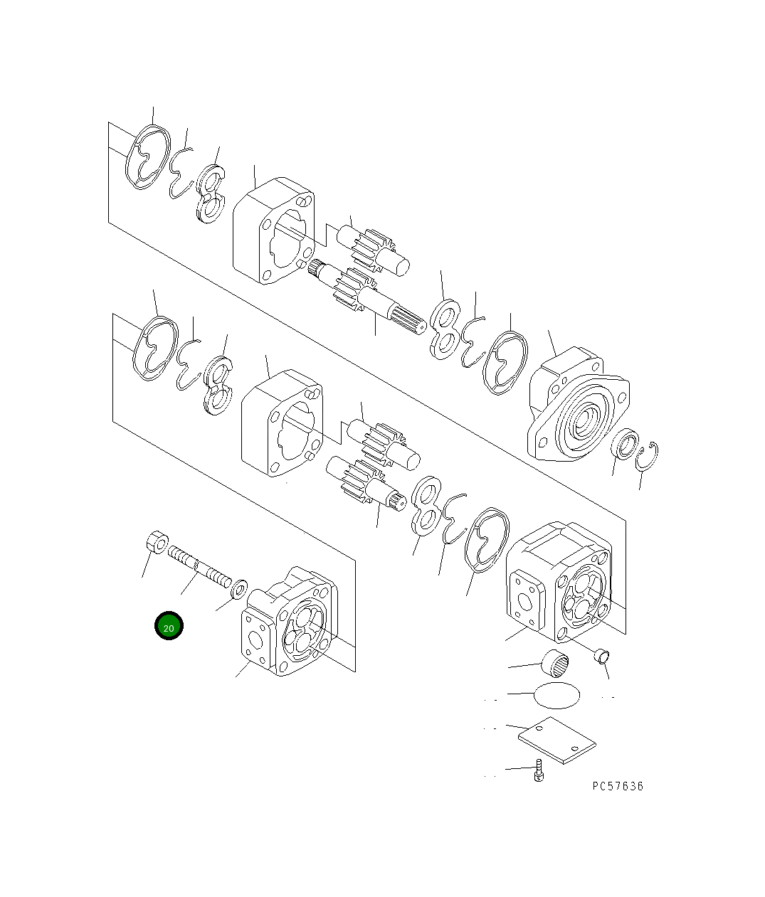 Болт KB20131-70812  Komatsu