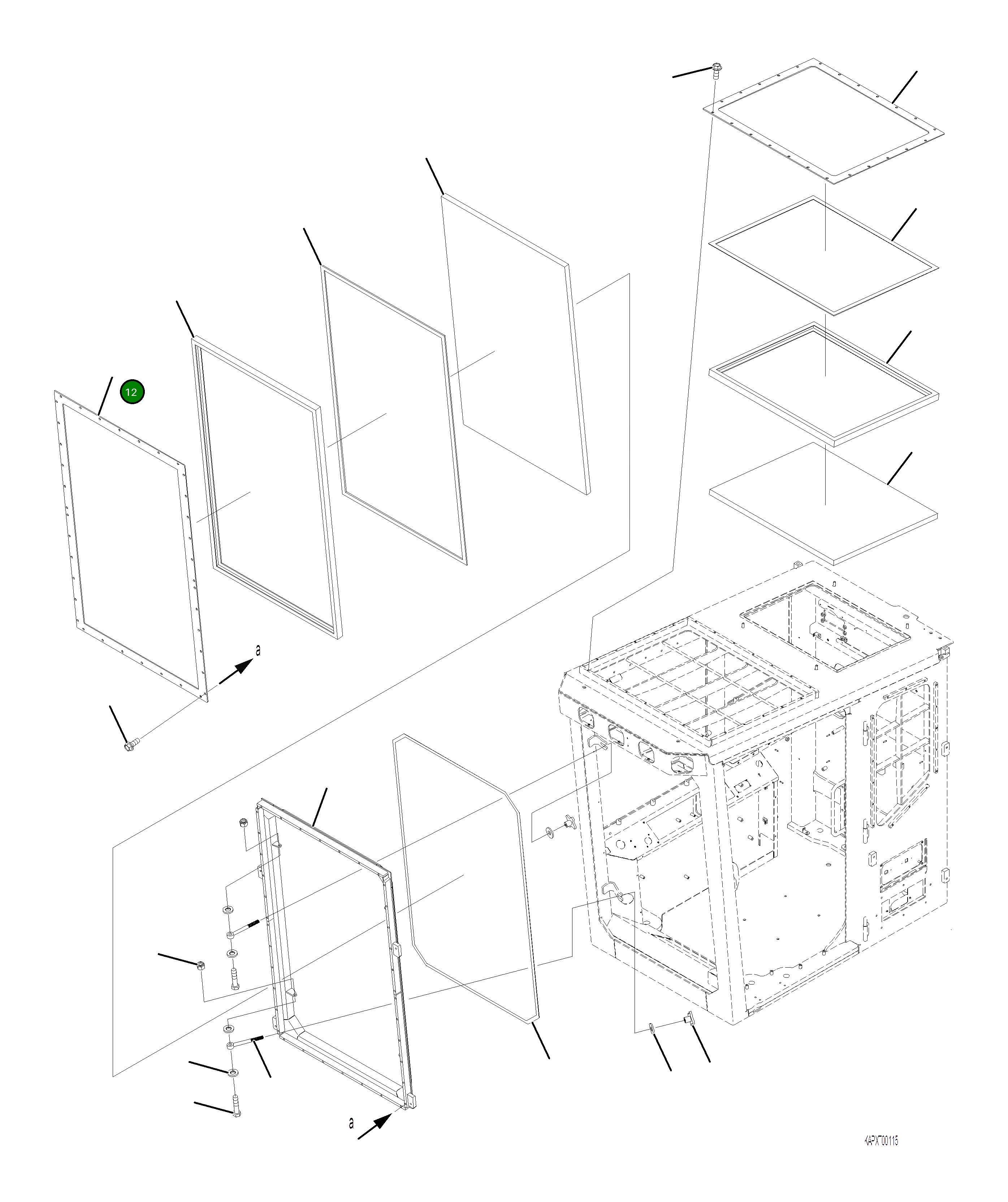 Болт 4A1-53-12860 Komatsu