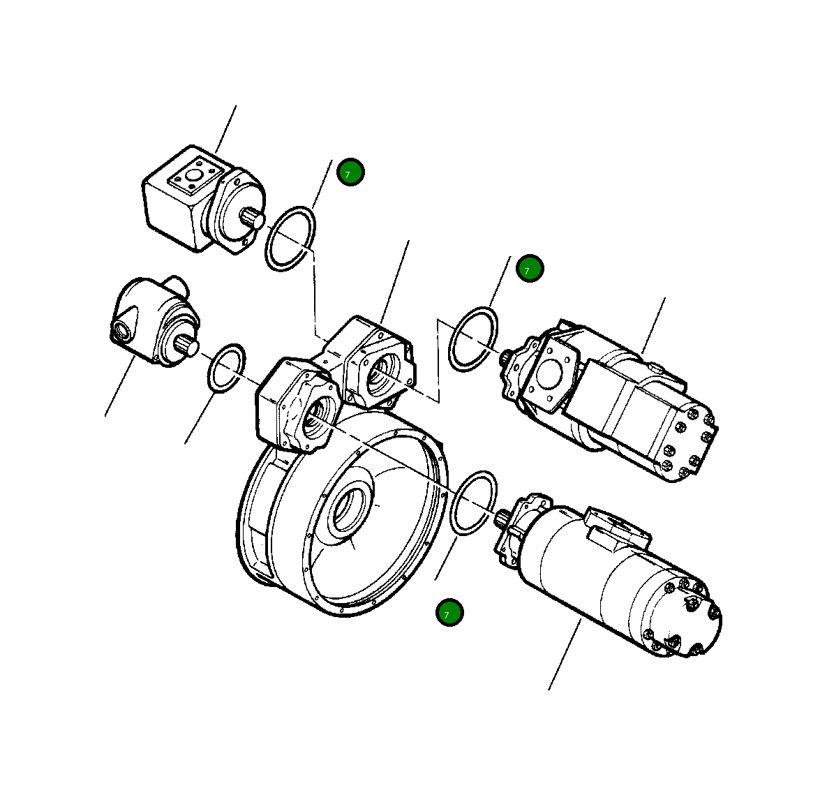 Кольцо уплотнительное (O-Ring) 22 285 R1  Komatsu