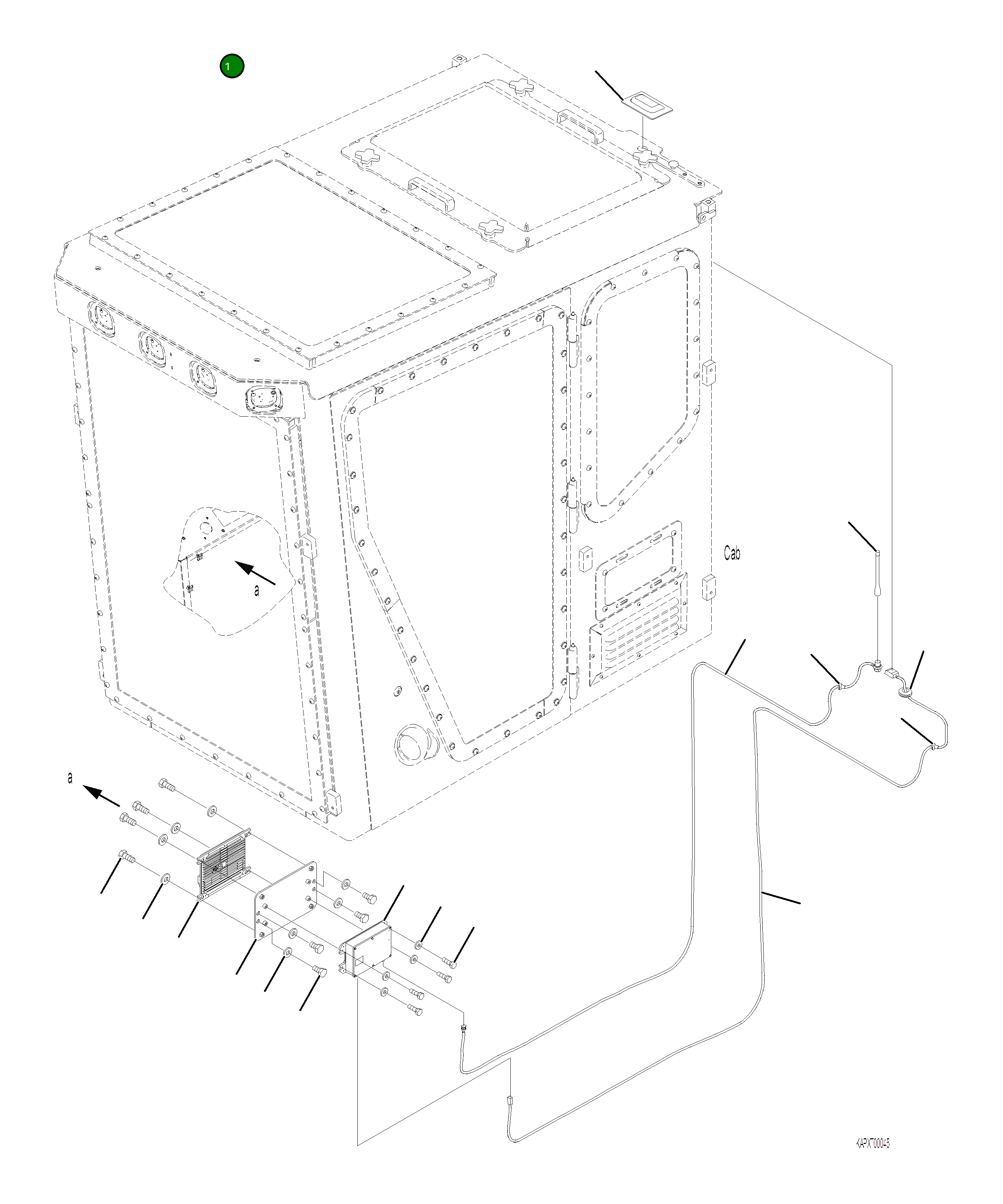 Крышка 22U-54-15380 Komatsu