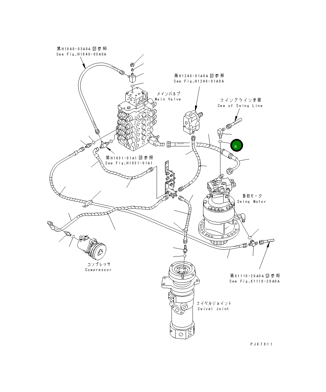 Кольцо уплотнительное (O-Ring) 21J-62-17860 Komatsu