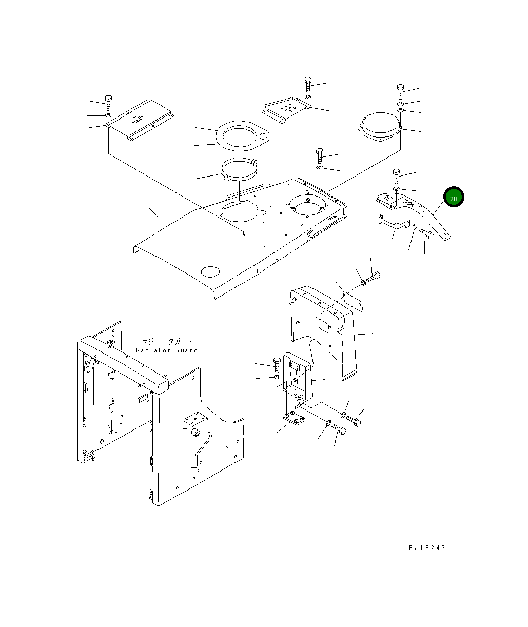 Крышка 176-54-46132 Komatsu
