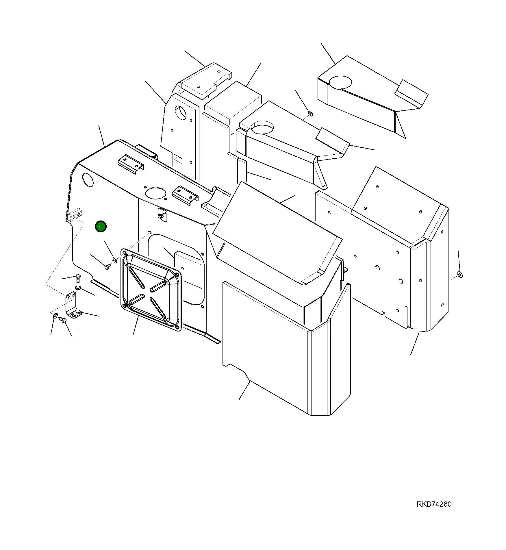 Крышка 22E-54-21411 Komatsu