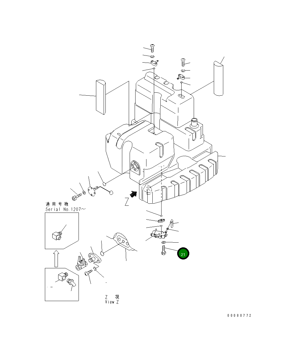 Болт 01010-80645 Komatsu