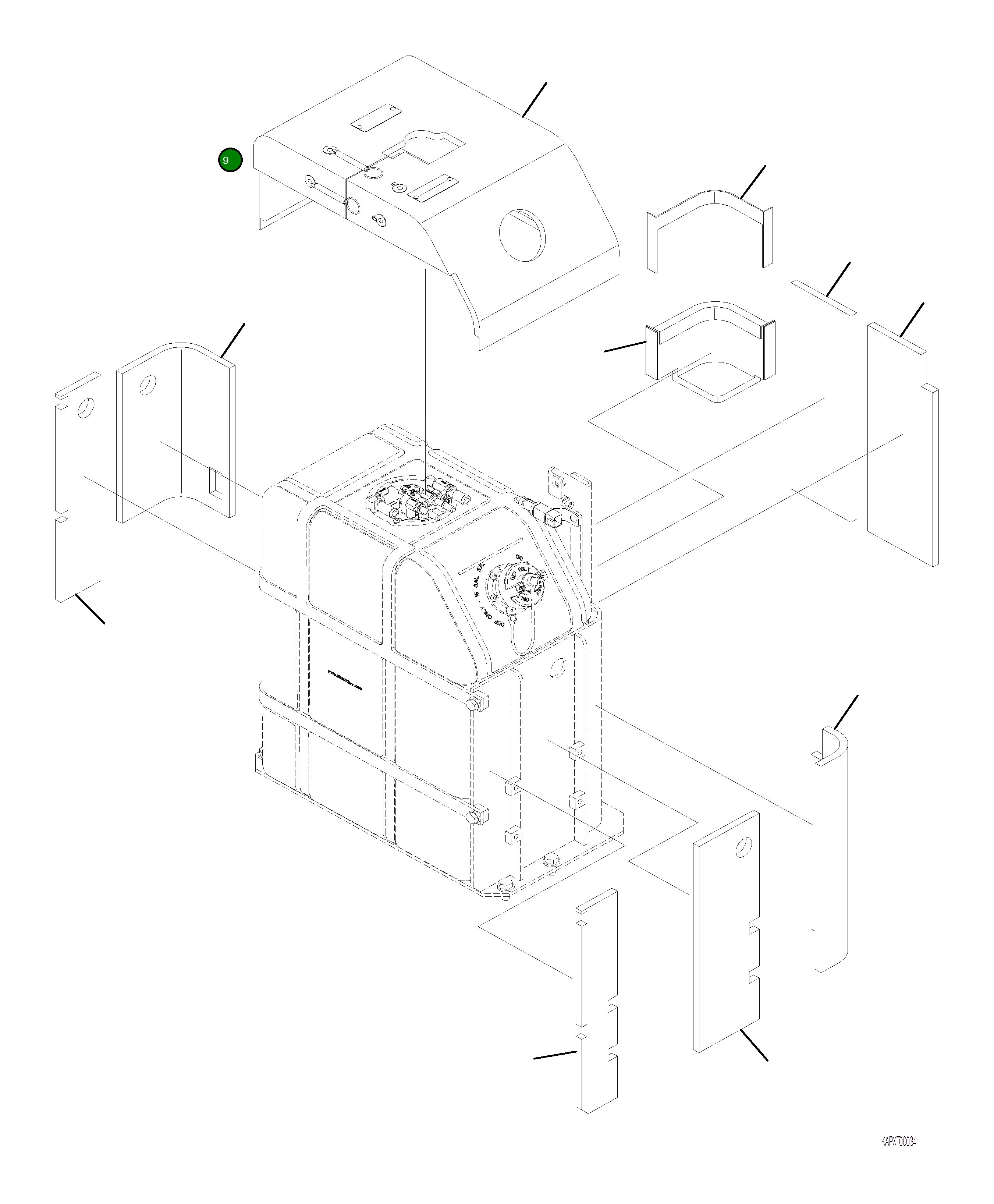 Крышка 4A1-04-21440 Komatsu