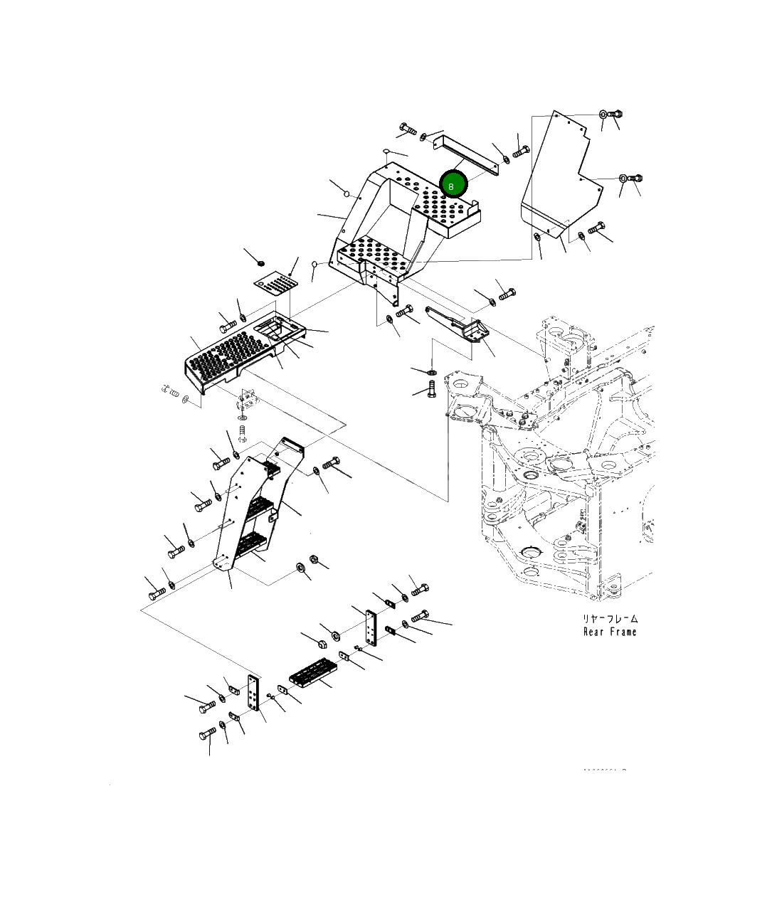 Крышка 421-54-55550 Komatsu