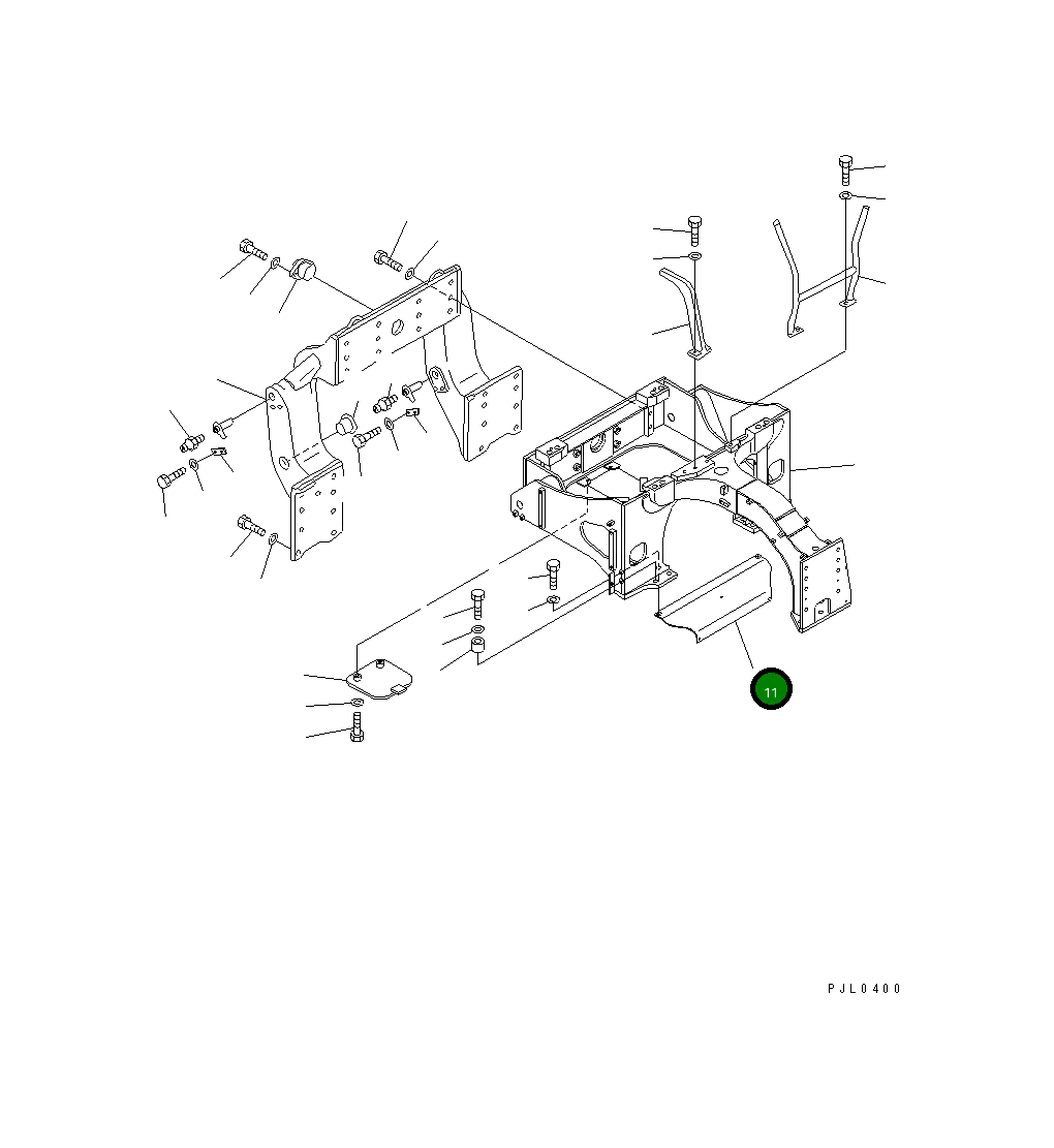 Крышка 196-71-11242  Komatsu