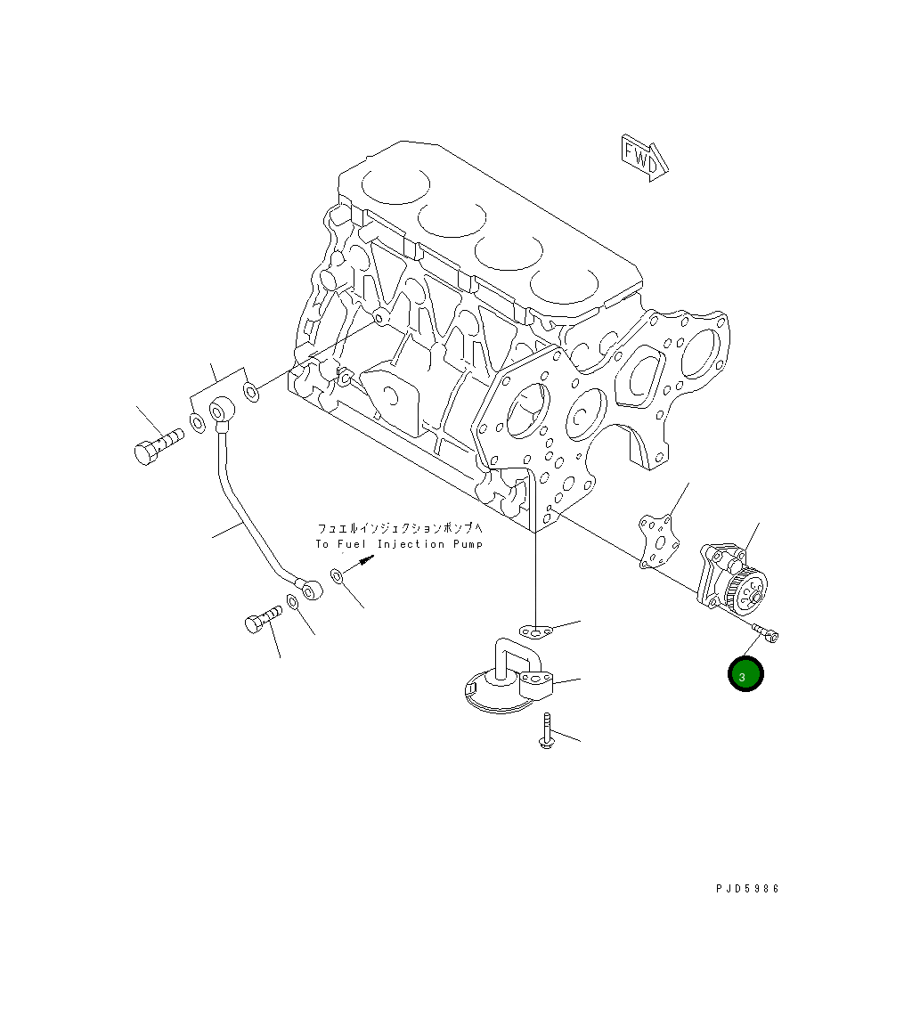 Болт YM26450-060252 Komatsu