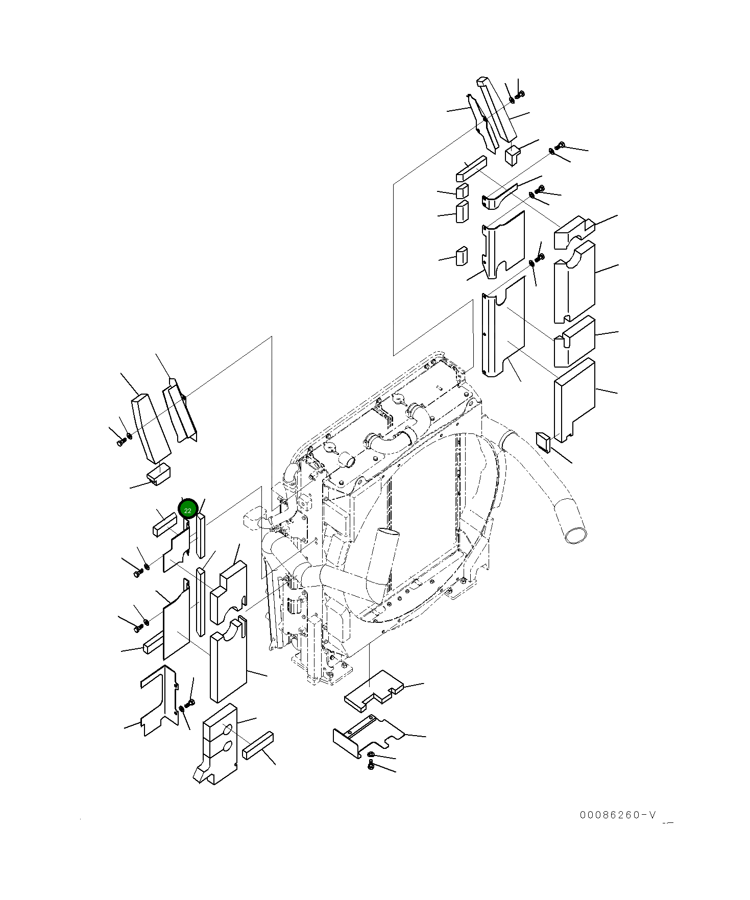 Крышка 21M-03-22331 Komatsu