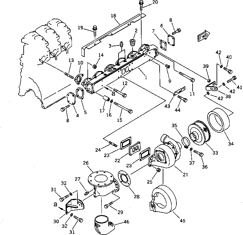 Крышка 6151-15-5180  Komatsu