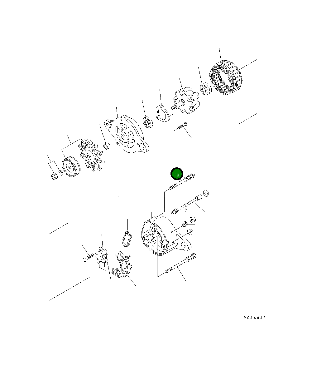 Болт YM124080-77450 Komatsu