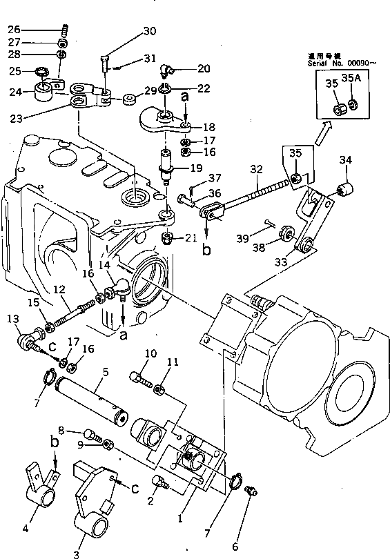 Болт YM933164-03490  Komatsu