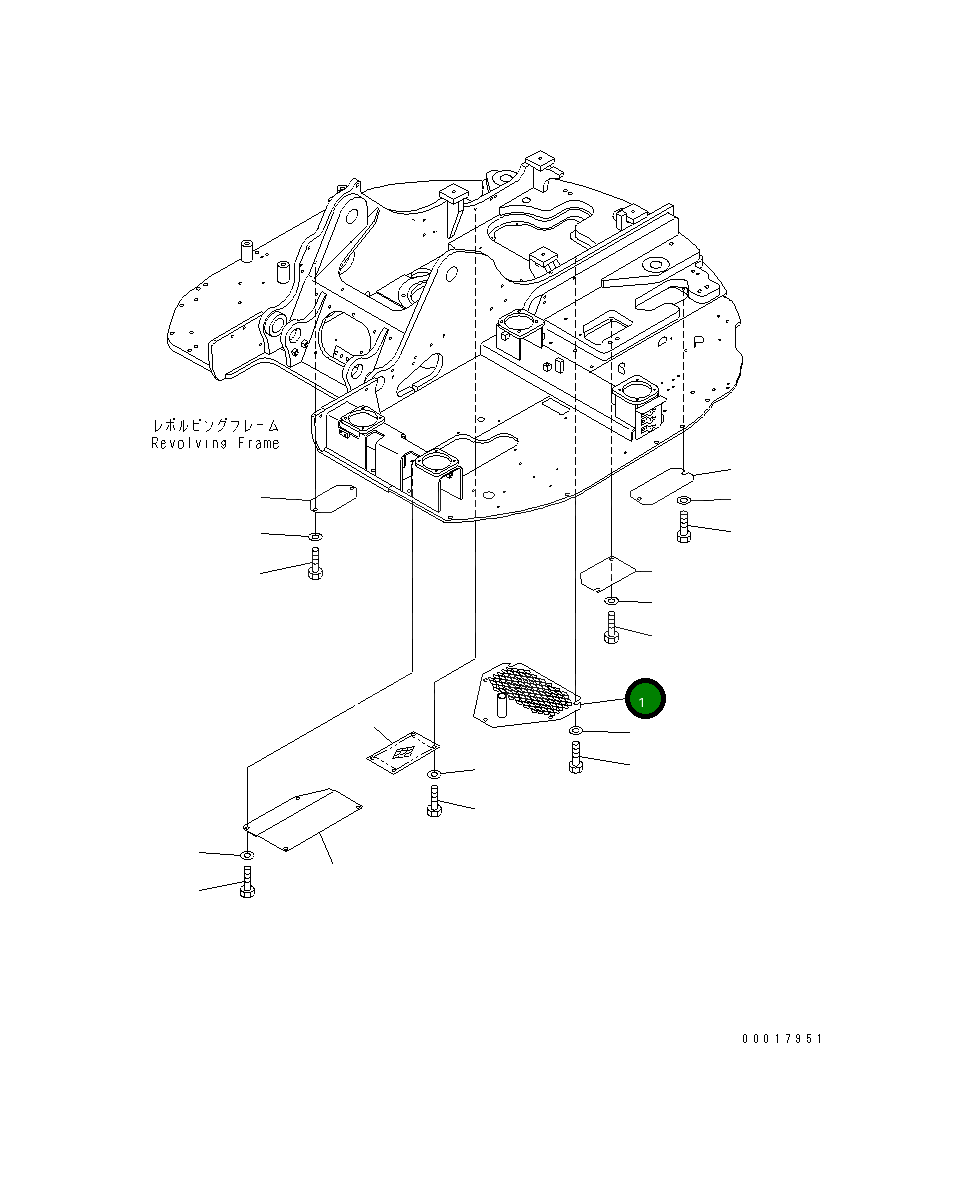 Крышка 22B-54-14540  Komatsu