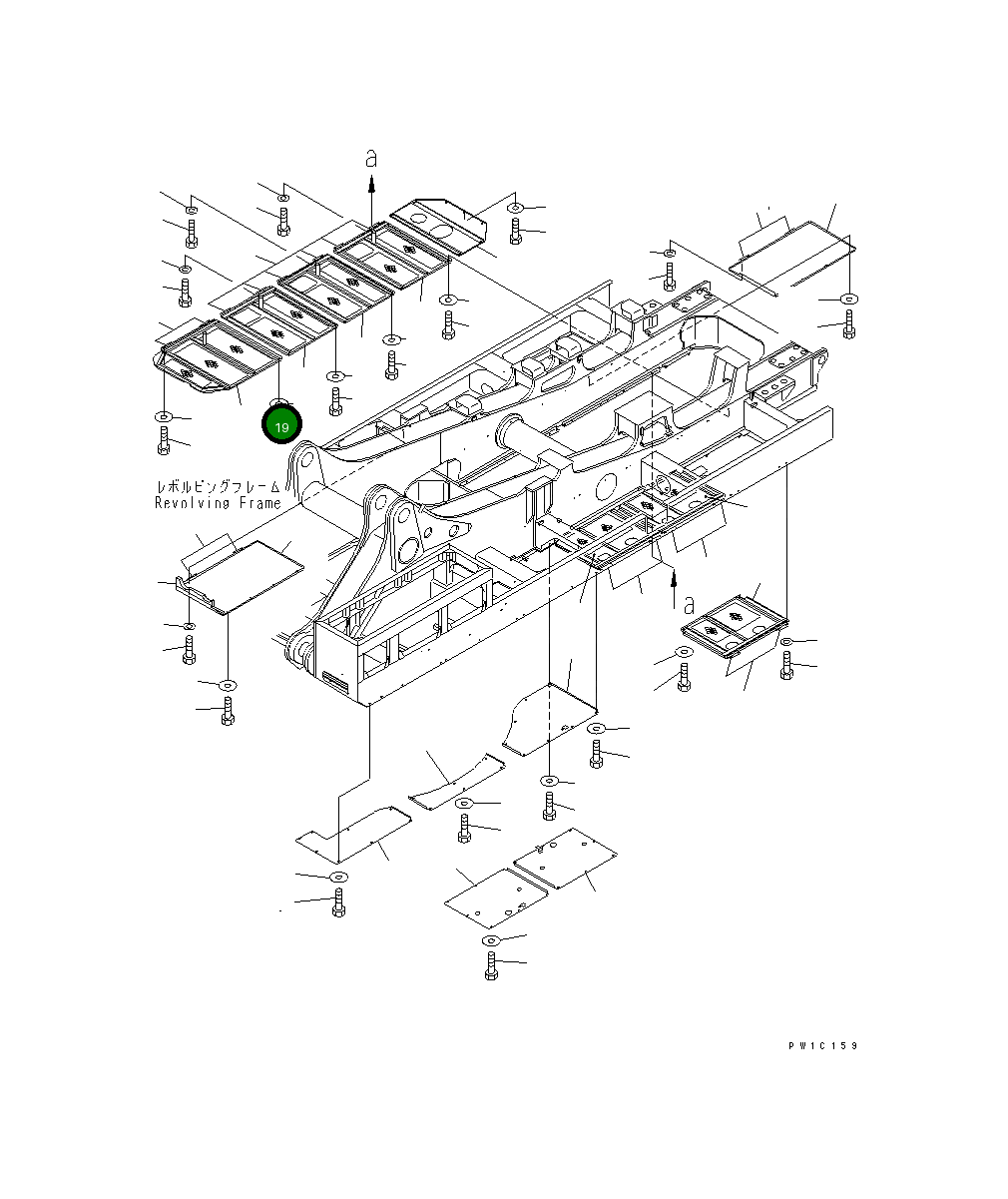 Крышка 21T-54-68620 Komatsu