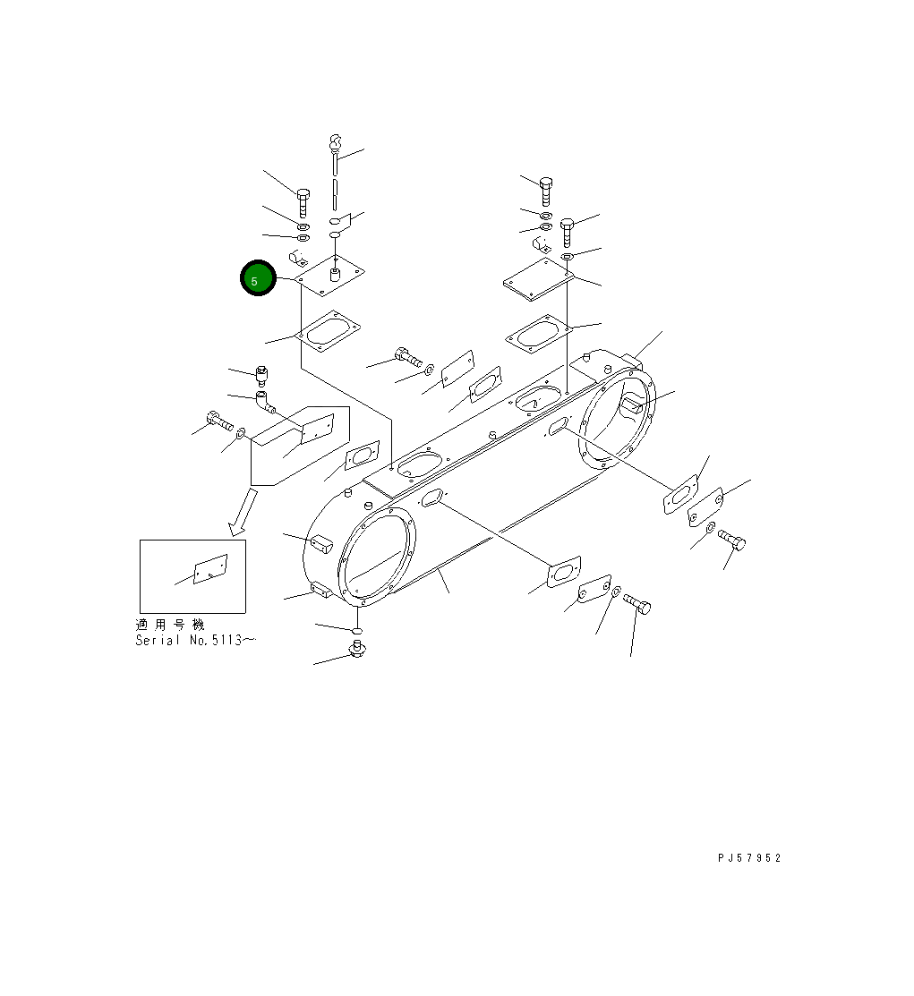 Крышка 23D-23-11161  Komatsu