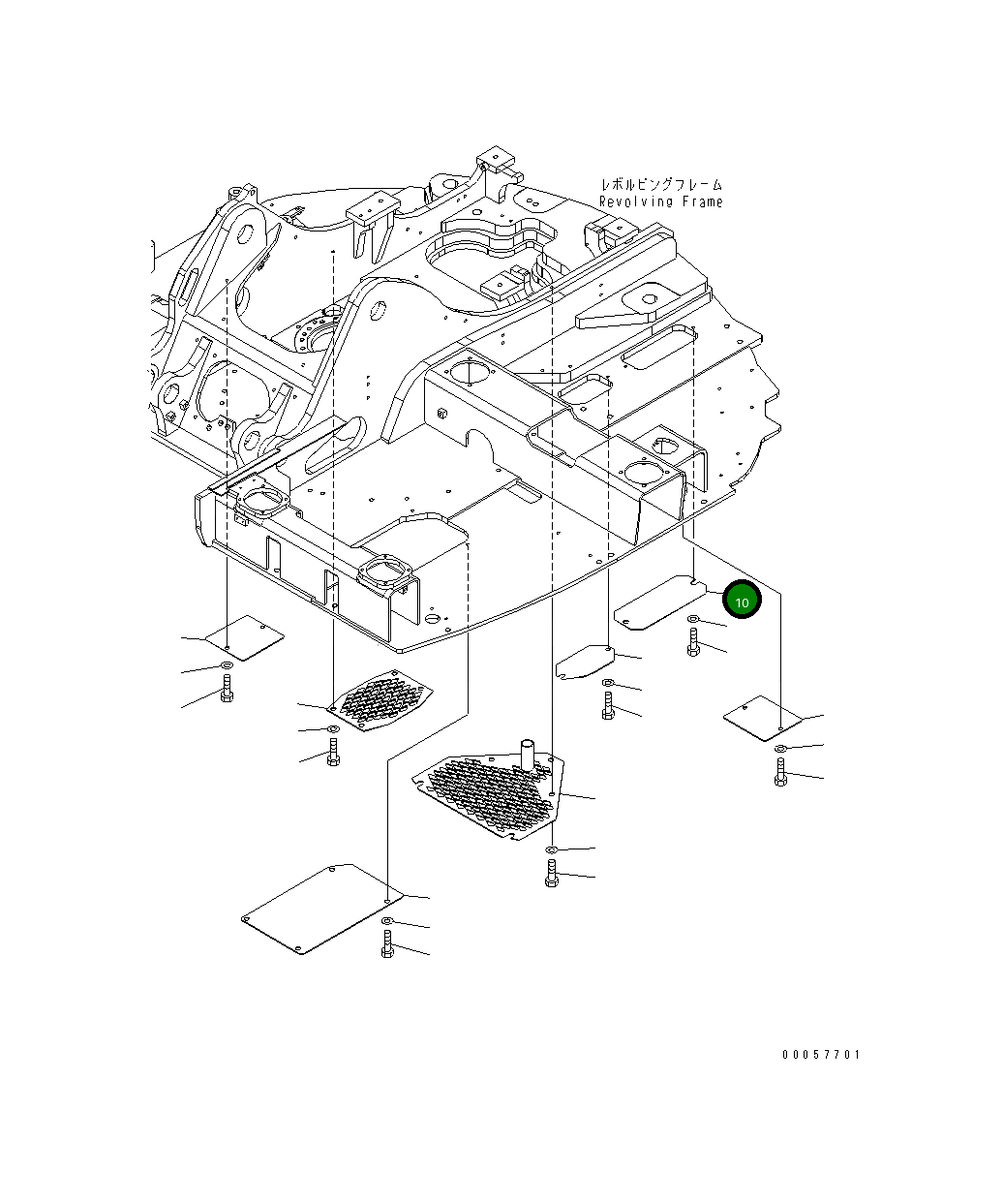 Крышка 22B-54-22640 Komatsu